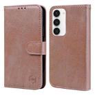 For Samsung Galaxy S23 5G Skin Feeling Oil Leather Texture PU + TPU Phone Case(Champagne) - 1