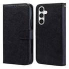 For Samsung Galaxy S23 FE Skin Feeling Oil Leather Texture PU + TPU Phone Case(Black) - 1