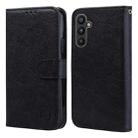 For Samsung Galaxy A34 5G Skin Feeling Oil Leather Texture PU + TPU Phone Case(Black) - 1