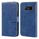 For Samsung Galaxy S8 Skin Feeling Oil Leather Texture PU + TPU Phone Case(Dark Blue) - 1