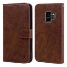 For Samsung Galaxy S9 Skin Feeling Oil Leather Texture PU + TPU Phone Case(Brown) - 1