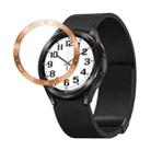 For Samsung Galaxy Watch6 Classic 43mm A Style Smart Watch Steel Ring Protective Frame(Rose Gold) - 1