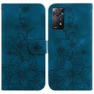 For Xiaomi Redmi Note 11 Pro 4G/5G Global Lily Embossed Leather Phone Case(Dark Blue) - 1