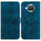 For Xiaomi Mi 10T Lite 5G / Mi 10i 5G Lily Embossed Leather Phone Case(Dark Blue) - 1