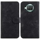 For Xiaomi Mi 10T Lite 5G / Mi 10i 5G Lily Embossed Leather Phone Case(Black) - 1