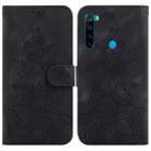 For Xiaomi Redmi Note 8T Lily Embossed Leather Phone Case(Black) - 1