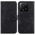 For Xiaomi 13T / 13T Pro / Redmi K60 Ultra Lily Embossed Leather Phone Case(Black) - 1