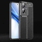 For OPPO A79 5G / A2 5G Litchi Texture Shockproof TPU Phone Case(Black) - 1