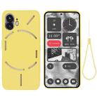 For Nothing Phone 2 Pure Color Liquid Silicone Shockproof Phone Case(Yellow) - 1