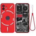 For Nothing Phone 2 Pure Color Liquid Silicone Shockproof Phone Case(Red) - 1