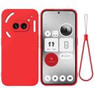 For Nothing Phone 2a Pure Color Liquid Silicone Shockproof Phone Case(Red) - 1