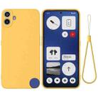 For Nothing CMF Phone 1 Pure Color Liquid Silicone Shockproof Phone Case(Yellow) - 1