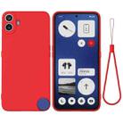 For Nothing CMF Phone 1 Pure Color Liquid Silicone Shockproof Phone Case(Red) - 1