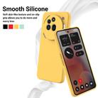 For Nothing Phone 3a Pro Pure Color Liquid Silicone Shockproof Phone Case(Yellow) - 3