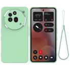 For Nothing Phone 3a Pro Pure Color Liquid Silicone Shockproof Phone Case(Green) - 1