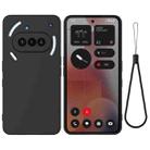For Nothing Phone 3a Pure Color Liquid Silicone Shockproof Phone Case(Black) - 1