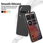 For Nothing Phone 3a Pure Color Liquid Silicone Shockproof Phone Case(Black) - 3