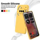 For Nothing Phone 3a Pure Color Liquid Silicone Shockproof Phone Case(Yellow) - 3