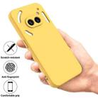 For Nothing Phone 2a Plus Pure Color Liquid Silicone Shockproof Phone Case(Yellow) - 2