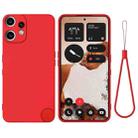 For Nothing CMF Phone 2 Pro Solid Color Liquid Silicone Dropproof Full Coverage Phone Case(Red) - 1