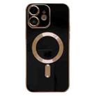 For iPhone 11 Magsafe Plating TPU Phone Case with Lens Film(Black) - 1