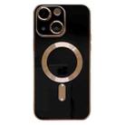 For iPhone 13 Magsafe Plating TPU Phone Case with Lens Film(Black) - 1