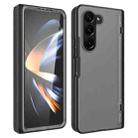 For Samsung Galaxy Z Fold5 Frosted PC+TPU Folding Phone Case with Hinge(Black) - 1