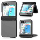 For Samsung Galaxy Z Flip5 Frosted PC+TPU Folding Phone Case with Hinge(Black) - 1