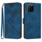 For Huawei Maimang A20 Line Pattern Skin Feel Leather Phone Case(Royal Blue) - 1