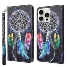 For iPhone 16 Pro Max 3D Painted Leather Phone Case(Colorful Dreamcatcher) - 1