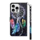 For iPhone 16 Pro Max 3D Painted Leather Phone Case(Colorful Dreamcatcher) - 3