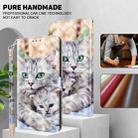 For iPhone 16 Pro Max 3D Painted Leather Phone Case(Two Loving Cats) - 2