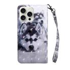 For iPhone 16 Pro Max 3D Painted Leather Phone Case(Husky) - 3