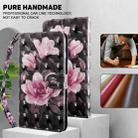 For iPhone 16 Pro Max 3D Painted Leather Phone Case(Pink Flower) - 2