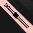 For Apple Watch 8 41mm Contrast Dual Color Silicone Watch Band(Black Pink) - 2