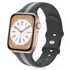 For Apple Watch 38mm Contrast Dual Color Silicone Watch Band(Beige Grey) - 1