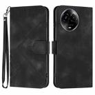 For Realme 11 Line Pattern Skin Feel Leather Phone Case(Black) - 1
