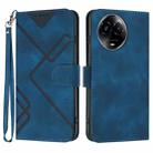 For Realme 11 Line Pattern Skin Feel Leather Phone Case(Royal Blue) - 1