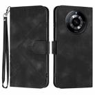 For Realme 11 Pro Line Pattern Skin Feel Leather Phone Case(Black) - 1