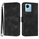 For Realme C30 4G/Narzo 50i Prime/C30s Line Pattern Skin Feel Leather Phone Case(Black) - 1