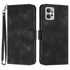 For Motorola Moto G Power 2023 Line Pattern Skin Feel Leather Phone Case(Black) - 1