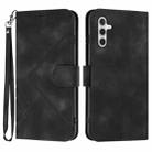 For Samsung Galaxy M34 Line Pattern Skin Feel Leather Phone Case(Royal Blue) - 1