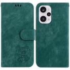 For Redmi Note 12 Turbo Little Tiger Embossed Leather Phone Case(Green) - 1