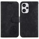 For Redmi Note 12 Turbo Little Tiger Embossed Leather Phone Case(Black) - 1