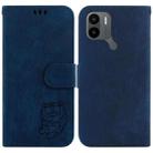 For Xiaomi Redmi A1+ 4G Global Little Tiger Embossed Leather Phone Case(Dark Blue) - 1