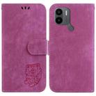 For Xiaomi Redmi A1+ 4G Global Little Tiger Embossed Leather Phone Case(Rose Red) - 1