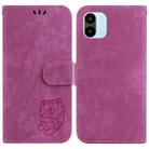 For Xiaomi Redmi A1 / A2 Little Tiger Embossed Leather Phone Case(Rose Red) - 1