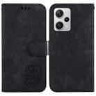 For Redmi Note 12 Pro+ Global Little Tiger Embossed Leather Phone Case(Black) - 1
