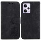 For Redmi Note 12 Pro 5G Global Little Tiger Embossed Leather Phone Case(Black) - 1