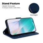 For Redmi Note 12 5G Global Little Tiger Embossed Leather Phone Case(Dark Blue) - 5